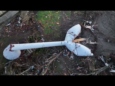 Rolling Fork Mississippi Tornado Path - Massive EF4+ storm rips through middle of town - Drone