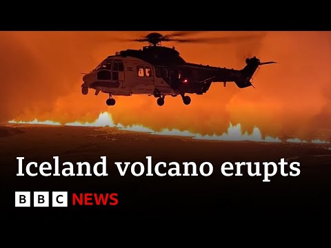 Iceland volcano erupts on Reykjanes peninsula | BBC News