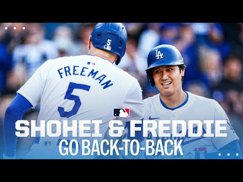 SHOHEI OHTANI IS RED HOT! 😳 He and Freddie Freeman go BACK-TO-BACK for the Dodgers! 🔥 | 大谷翔平ハイライト