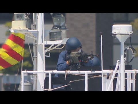 テロ訓練 G7三重・伊勢志摩交通大臣会合に向けて 想定は「国際テロリストがセントレアから入国 船から発砲」 巡視艇やヘリコプターも出動