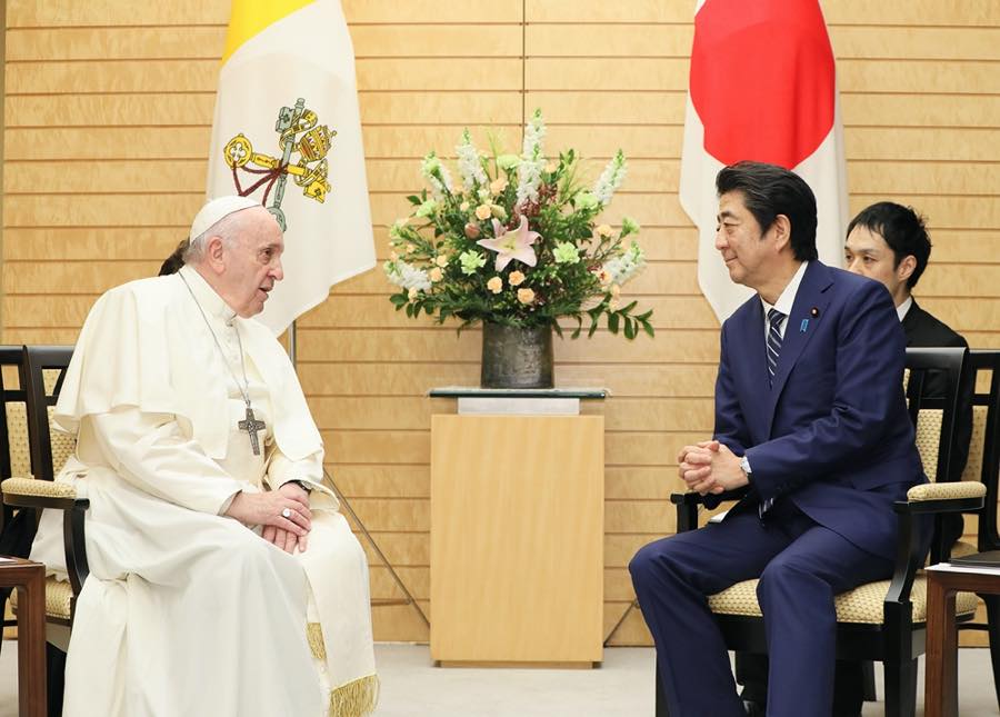 ローマ教皇 フランシスコ台下 安倍総理大臣と会談