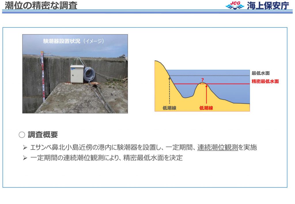 エサンベ鼻北小島消失 水深の浅い浅瀬に 海上保安庁調査結果公表
