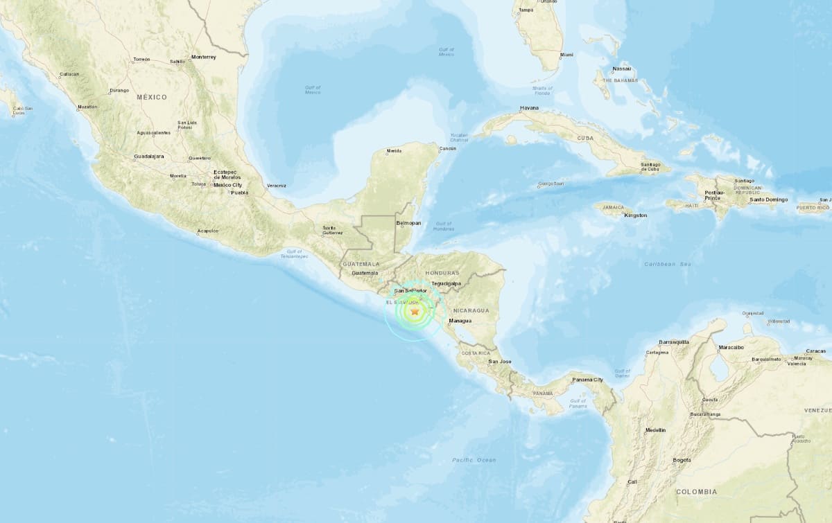 エルサルバドル付近でM6.5の地震