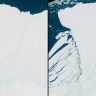 ブラント棚氷から巨大な氷山が分離