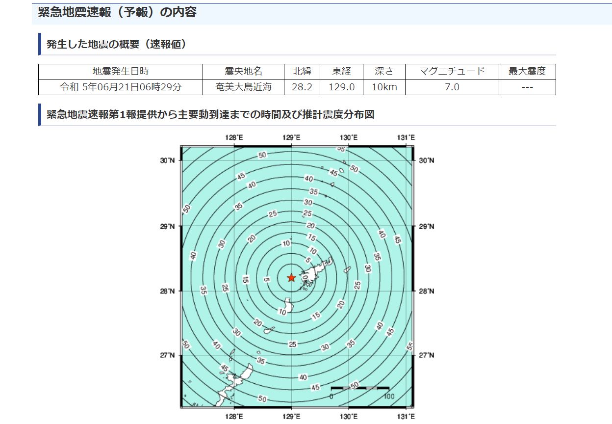 奄美大島近海M7.0の緊急地震速報（予報）は雷によるノイズとみられる