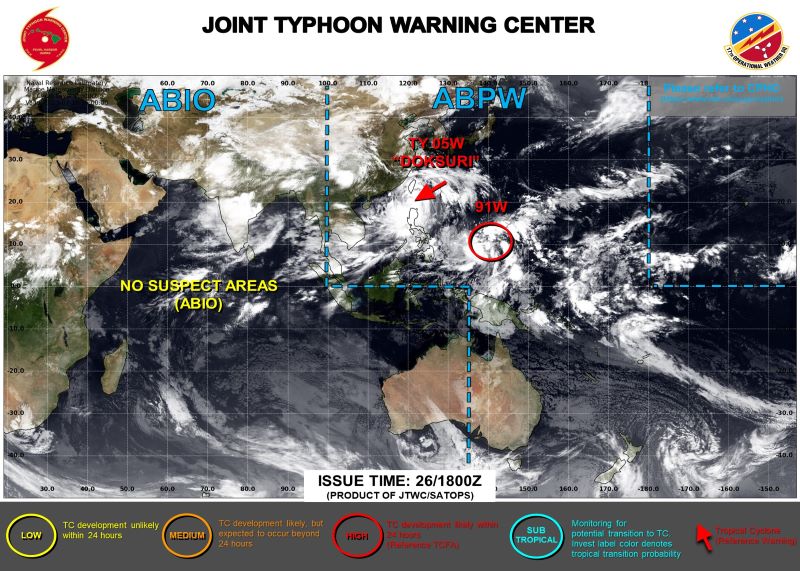 フィリピンの東に熱帯低気圧 台風6号発生を予想 JTWC