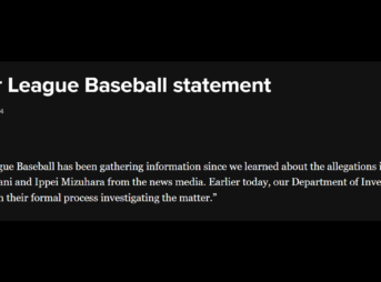 MLB 大谷選手と元通訳の水原氏の疑惑について正式な調査手続きを開始