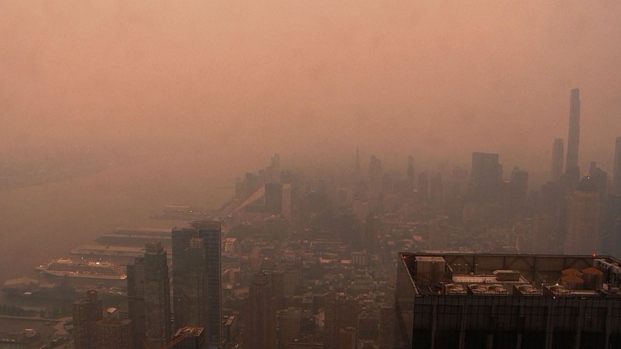 NY大気汚染 カナダ森林火災