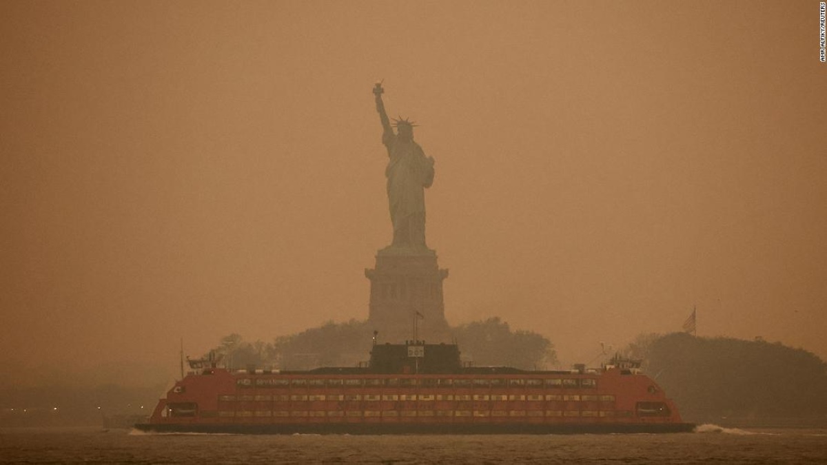 NY大気汚染 カナダ森林火災